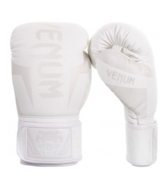 Боксерские перчатки VENUM ELITE BOXING GLOVES - WHITE/WHITE Боксерские перчатки VENUM ELITE BOXING GLOVES - WHITE/WHITE